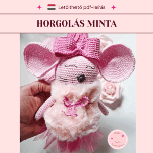 Horgolt Egérke tüll szoknyában horgolási minta