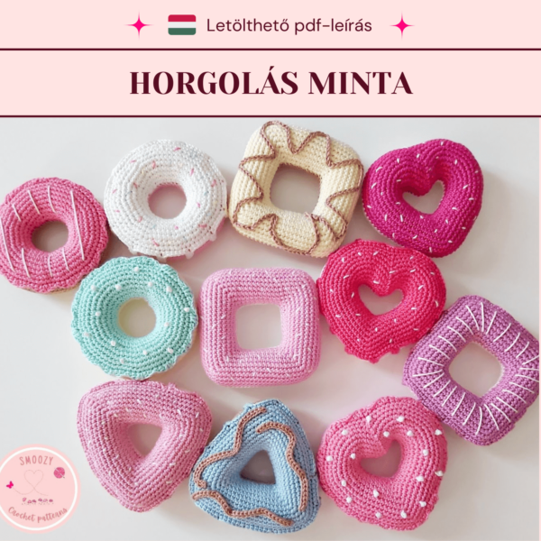 Horgolt fánk mintaleírás
