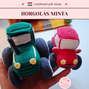 Horgolt traktor és horgolt autó horgolási minta