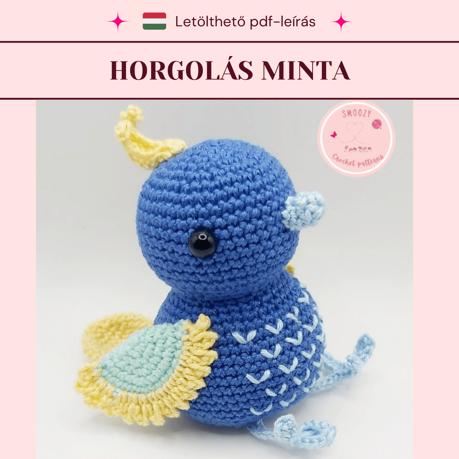 Madárka horgolás minta