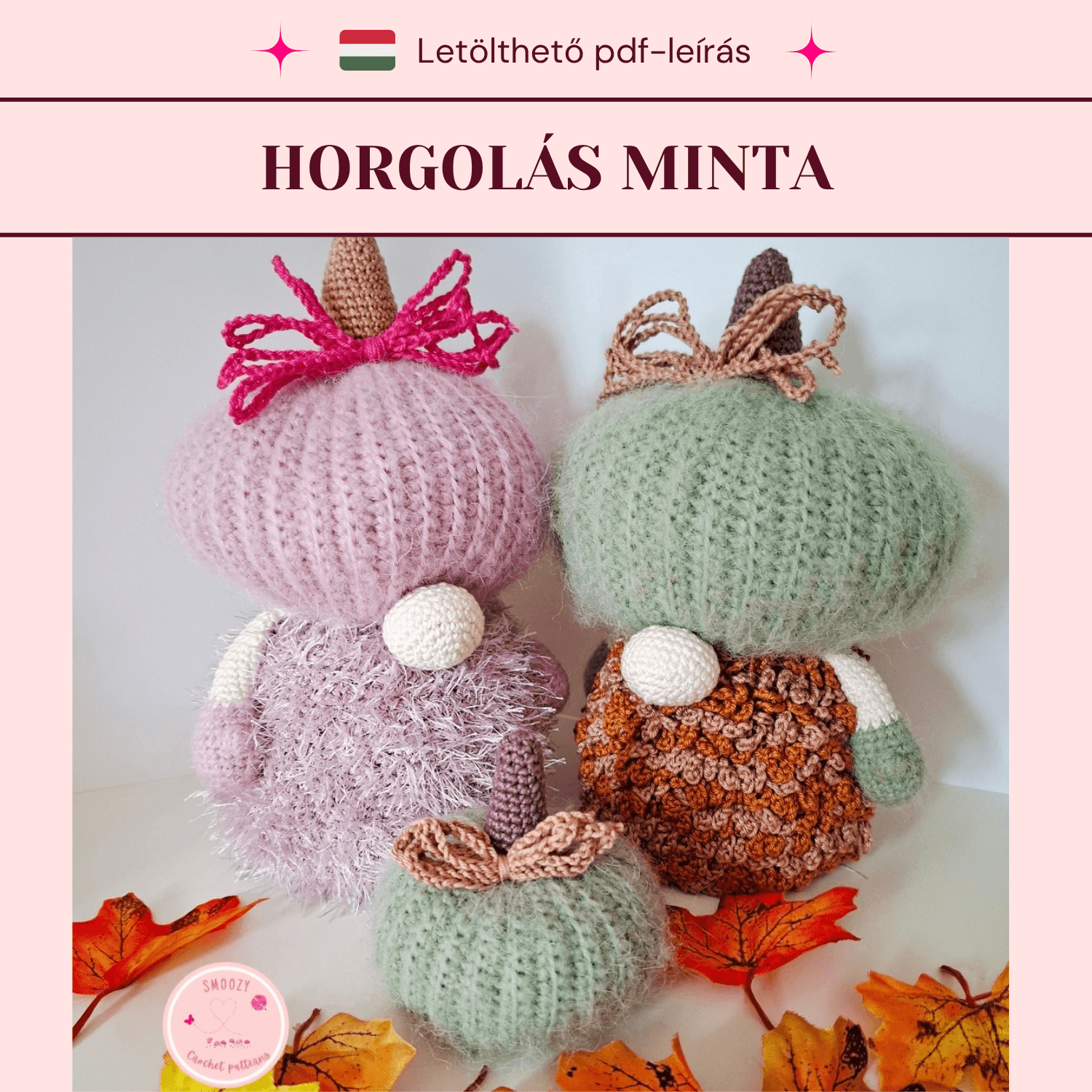 Őszi manó horgolás minta